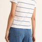 Z Supply - Women's Striped Modern V Neck Top