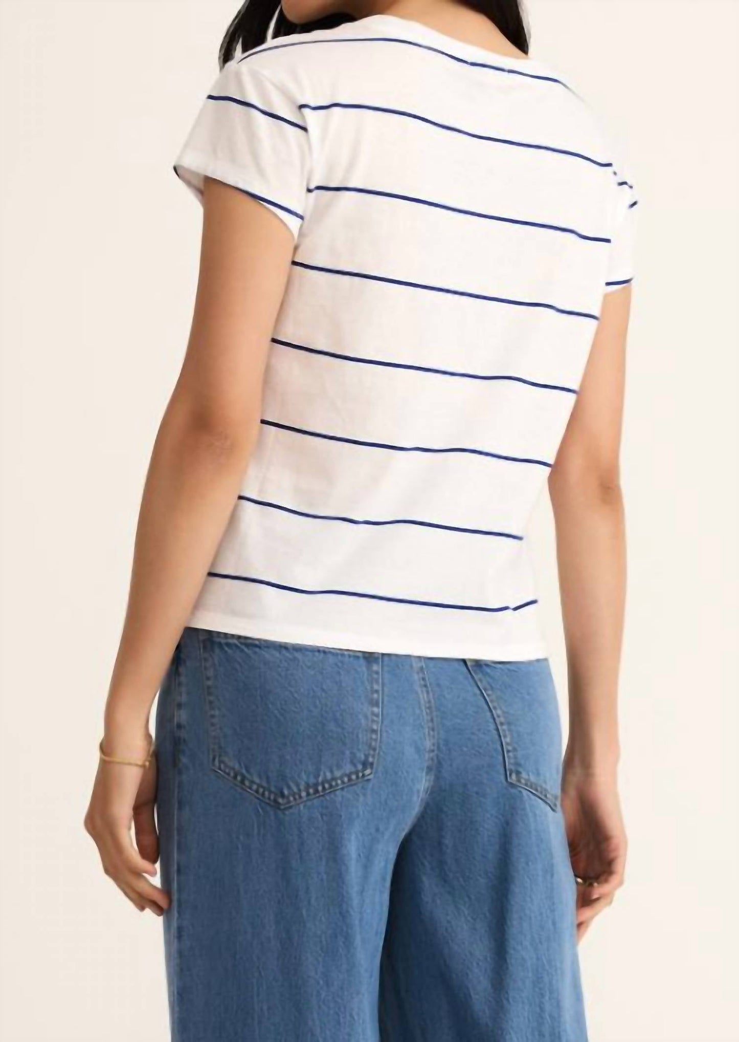 Z Supply - Women's Striped Modern V Neck Top