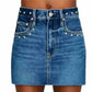 Pistola - Skye High Rise Denim Mini Skirt