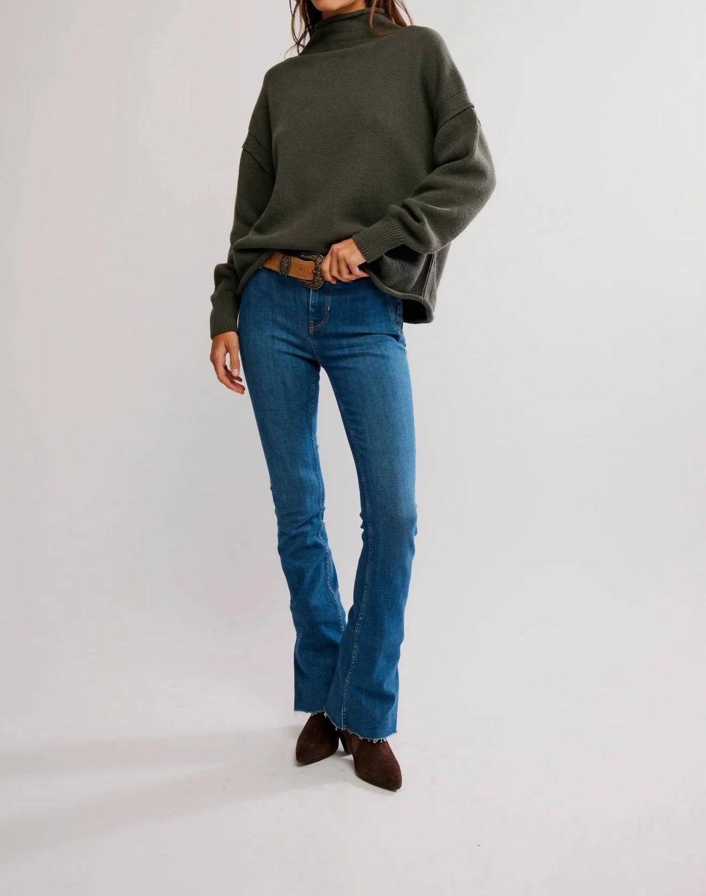 Free People - Torres Roll Neck Pullover Sweater