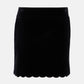Chloe - Velvet Scalloped Mini Skirt