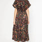 Entro - Satin Printed Midi Dress