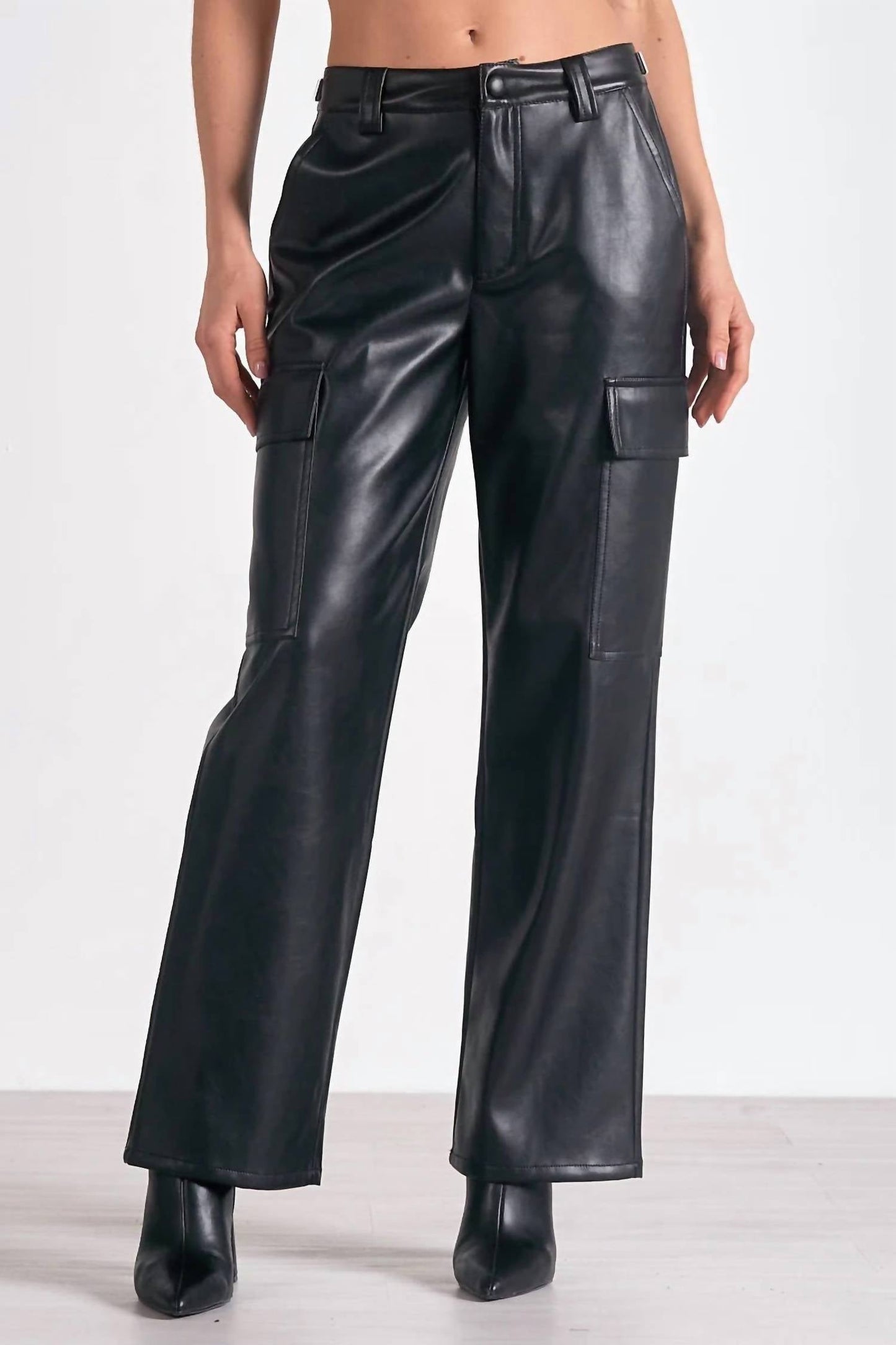 Elan - Leather Cargo Pants