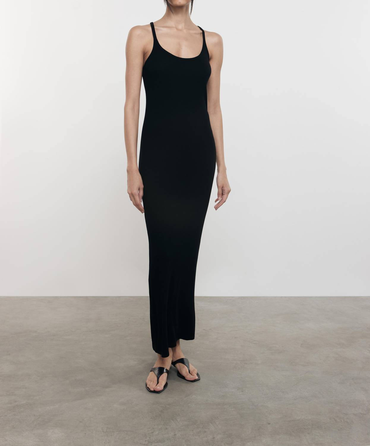 Enza Costa - SILK KNIT U NECK MAXI DRESS