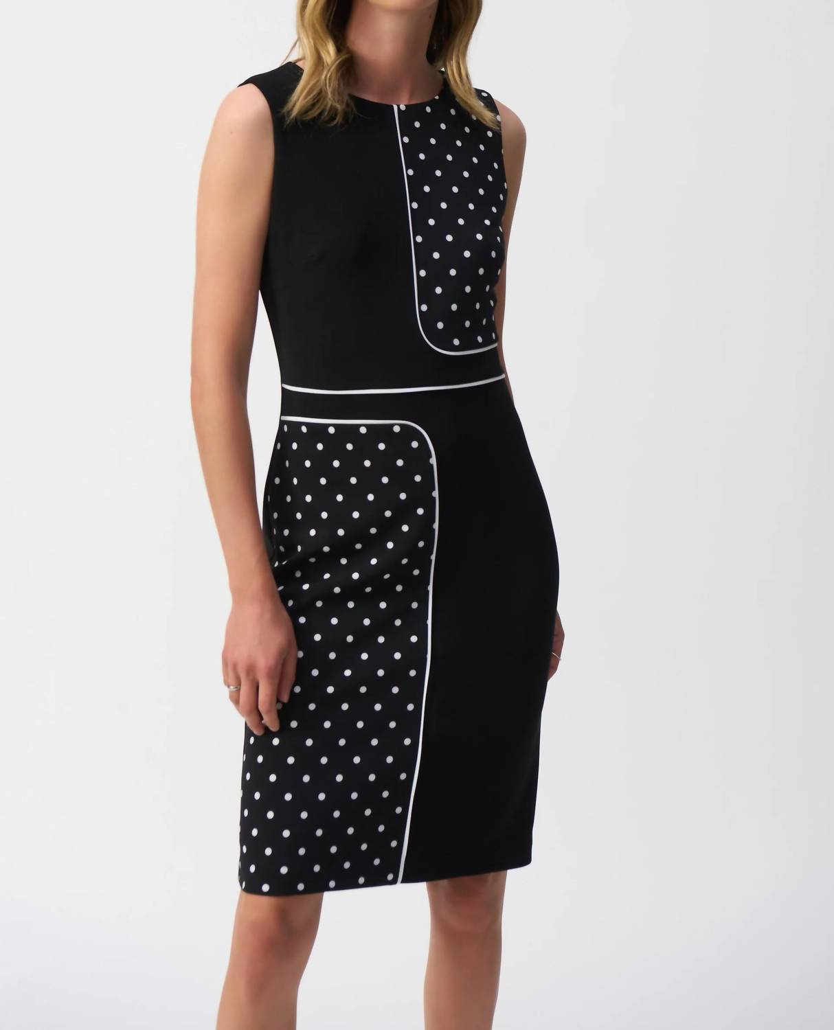 Joseph Ribkoff - Polka Dot Sleeveless Sheath Dress