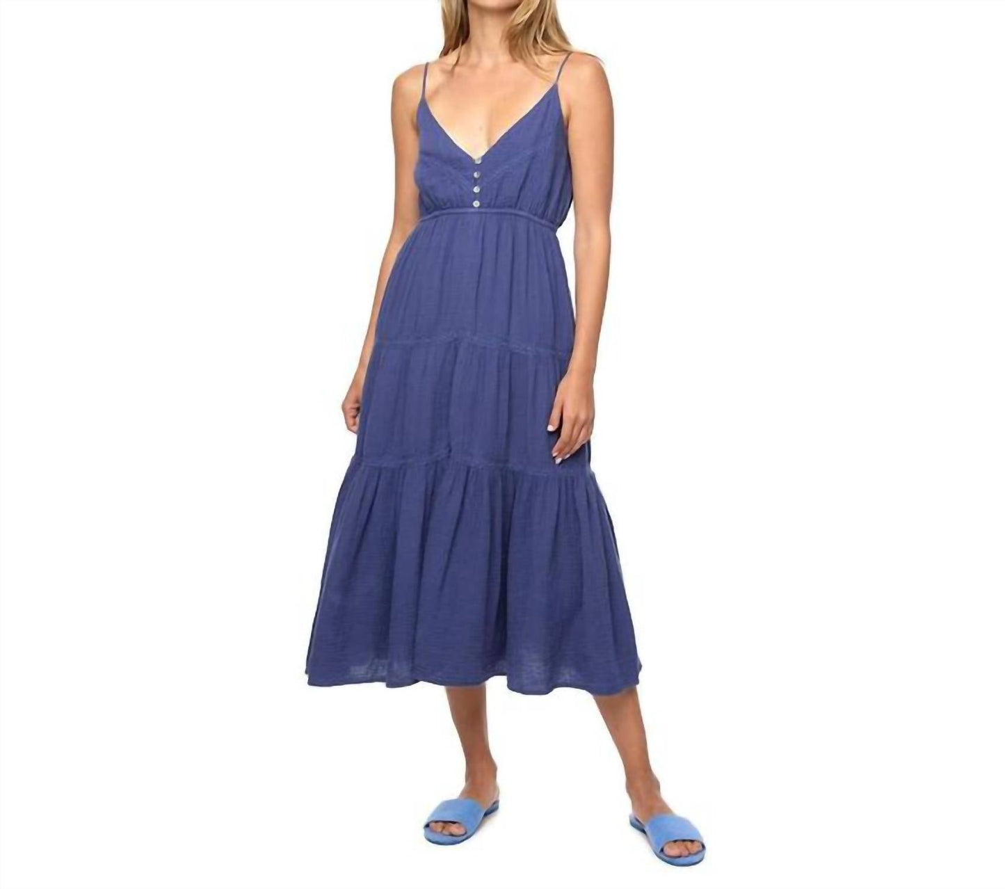 Flags & Anthem - Lace Trim Midi Dress