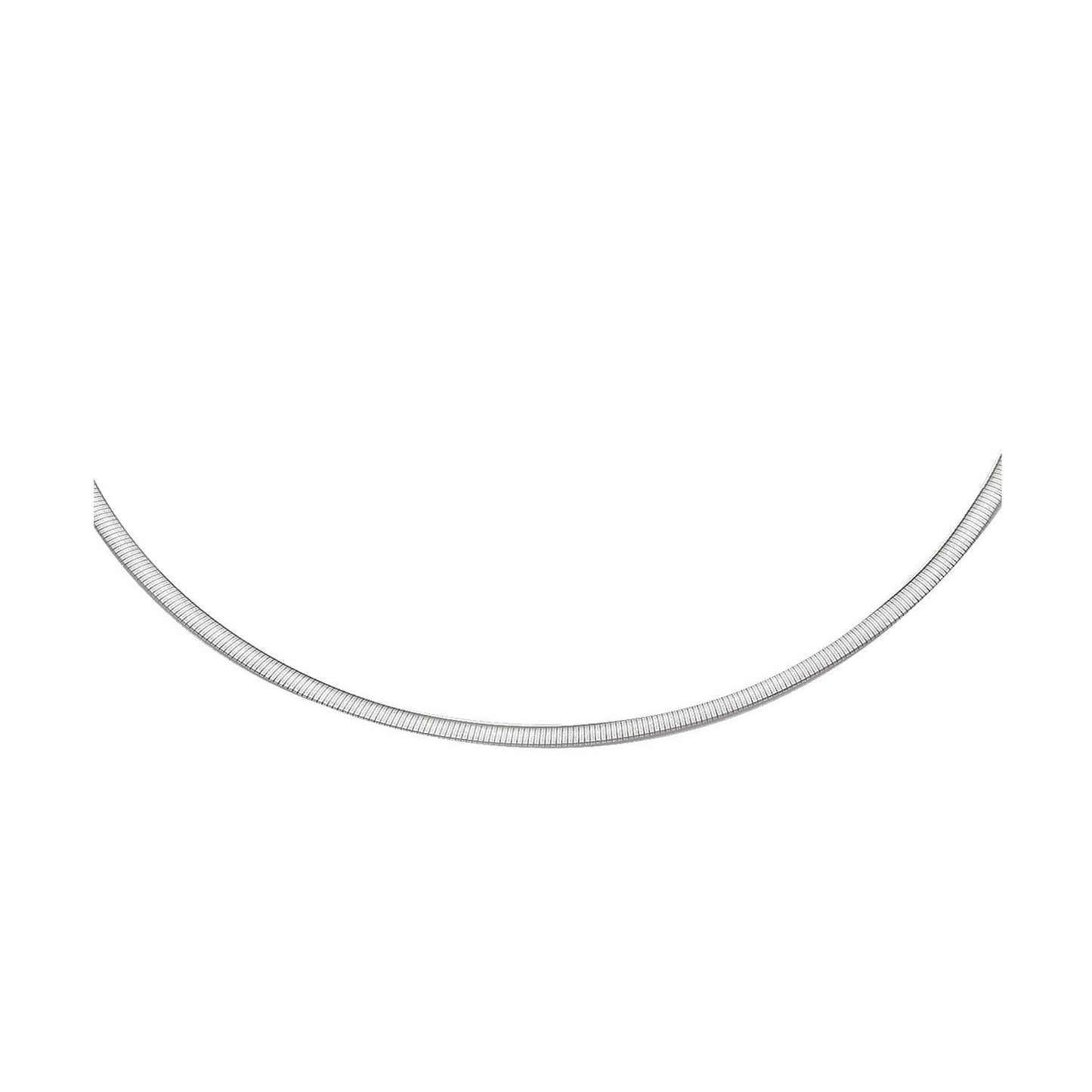 2.5mm 14k टू टोन गोल्ड रिवर्सिबल ओमेगा नेकलेस