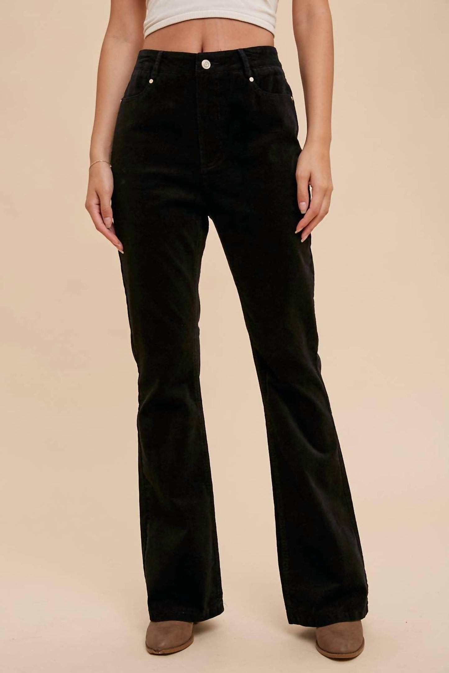 In-Loom - High Rise Boot Cut Corduroy Pants
