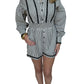 &Merci - STRIPE COLLARED NECK ROMPER