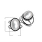 Bali - Women's Oval Rope Edge Mother Of Pearl Ring