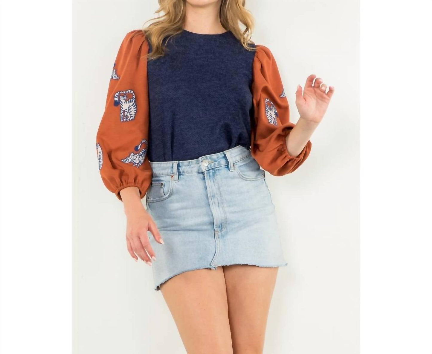 Thml - Mixed Media Knit Top