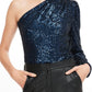 Generation Love - Vetta One Shoulder Sequin Top