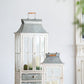 Wooden Candle Lantern Decorative Hurricane Holder - Ivory