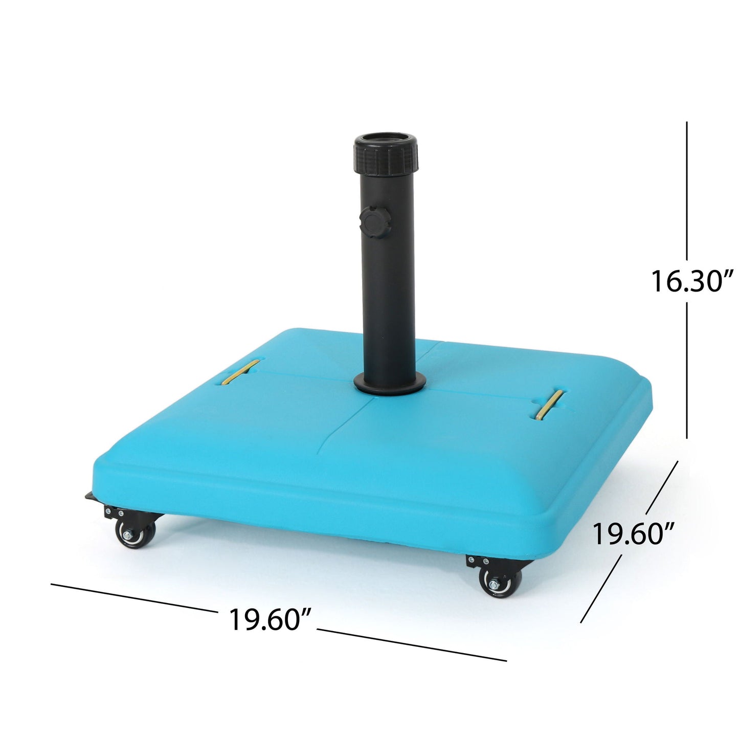 Wheelie Stylish Square Umbrella Base with Stainless Steel Handle