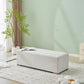 Simple Long Ottoman For Living Room - White