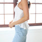 Astr - Baylin Eyelet Peplum Corset Top