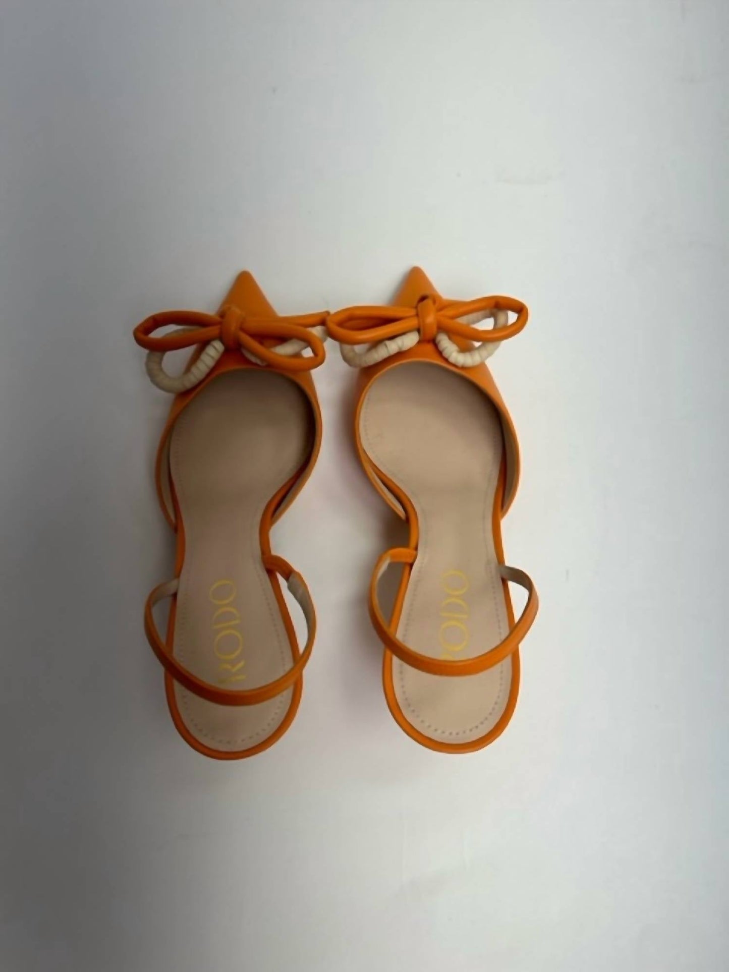Rodo - SLING BACK CALF/RAFFIA BOW