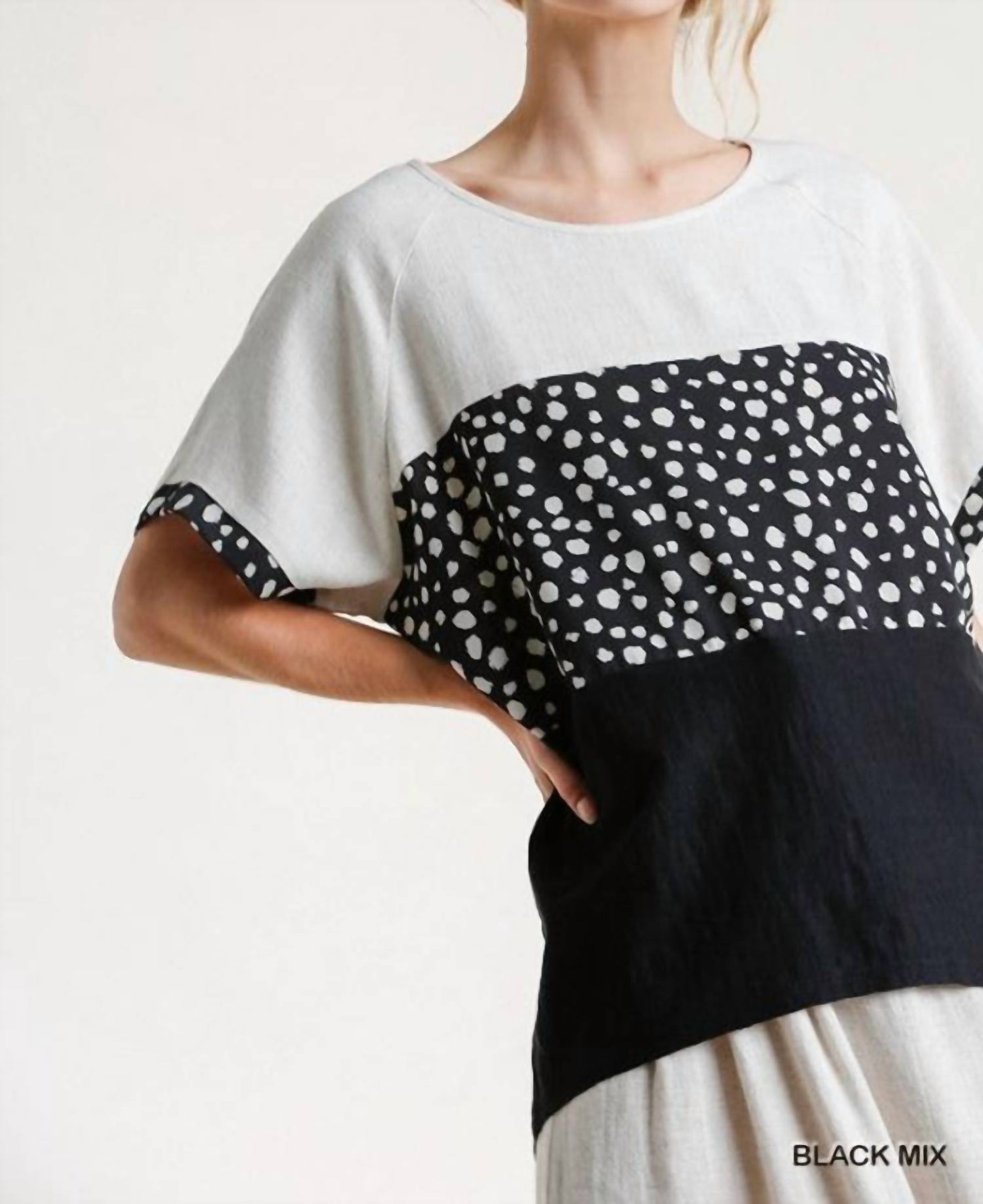 Umgee - Dalmatian Color Block Top
