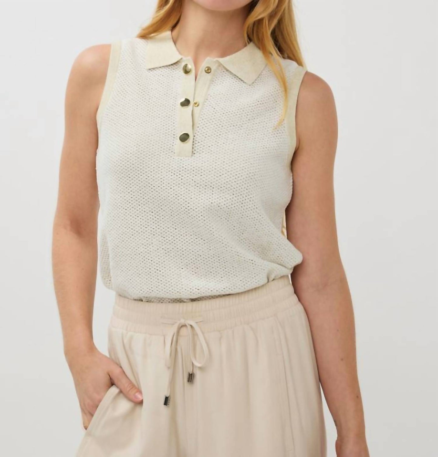 Esqualo - Sleeveless Sweater Polo