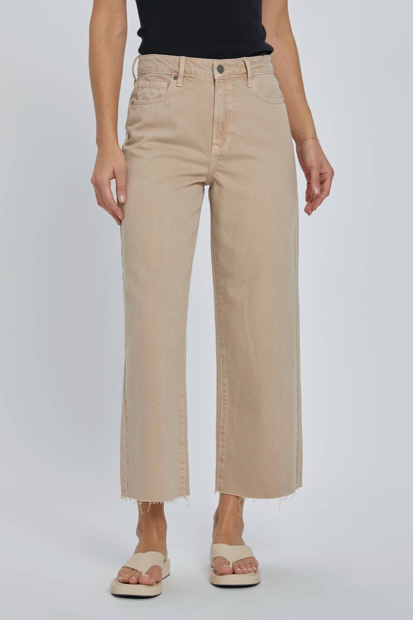 Hidden - Nori Clean Cropped Wide Leg Jeans