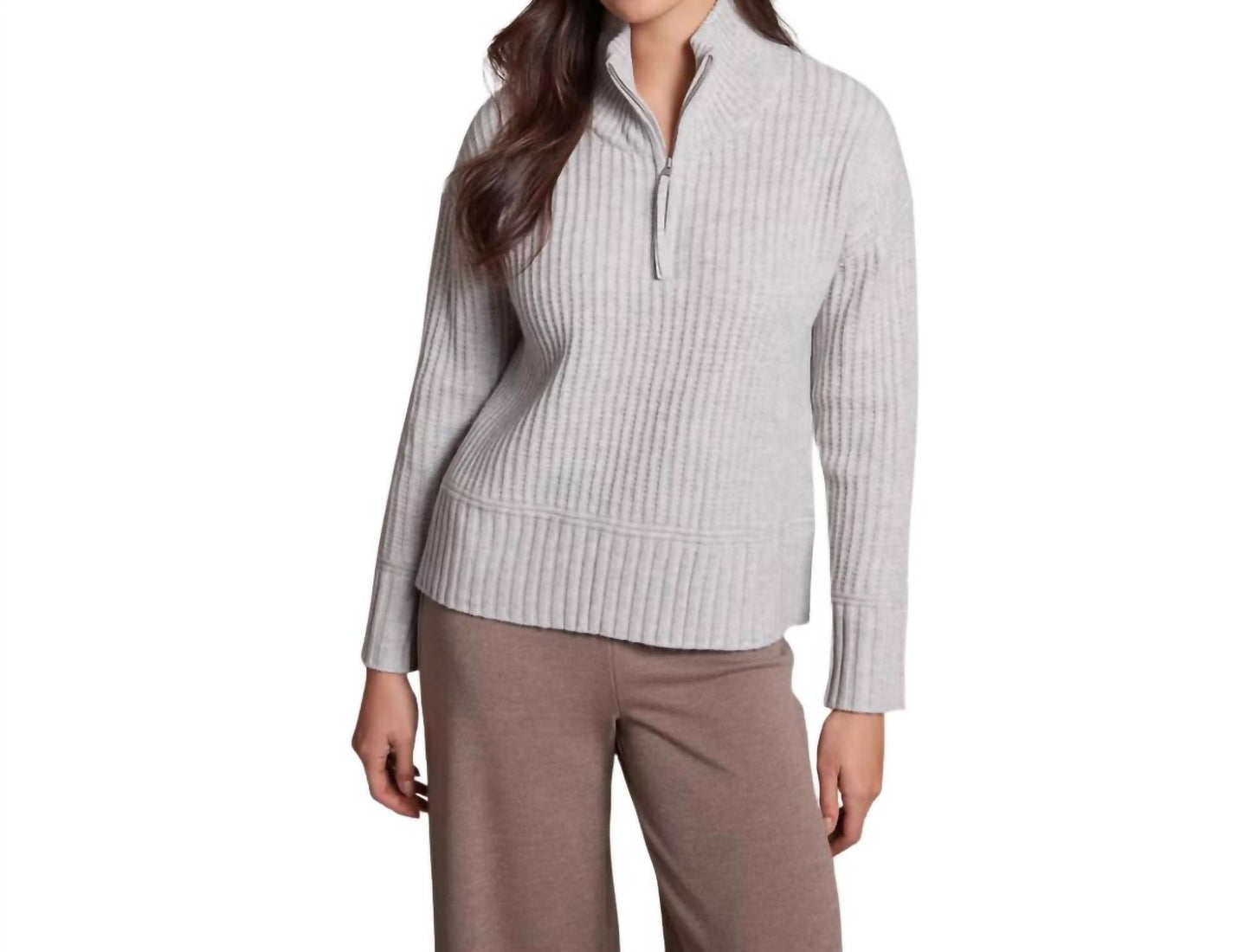 Alashan Cashmere - Morgan Textured Half Zip Pullover