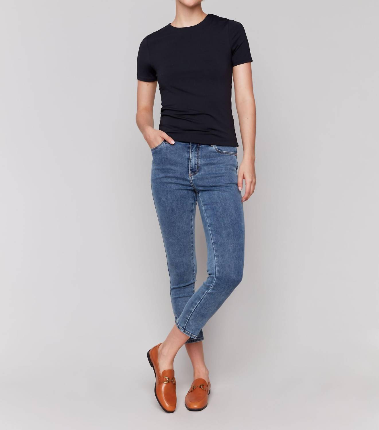 Charlie B - Double Cloth Short Sleeve Tee