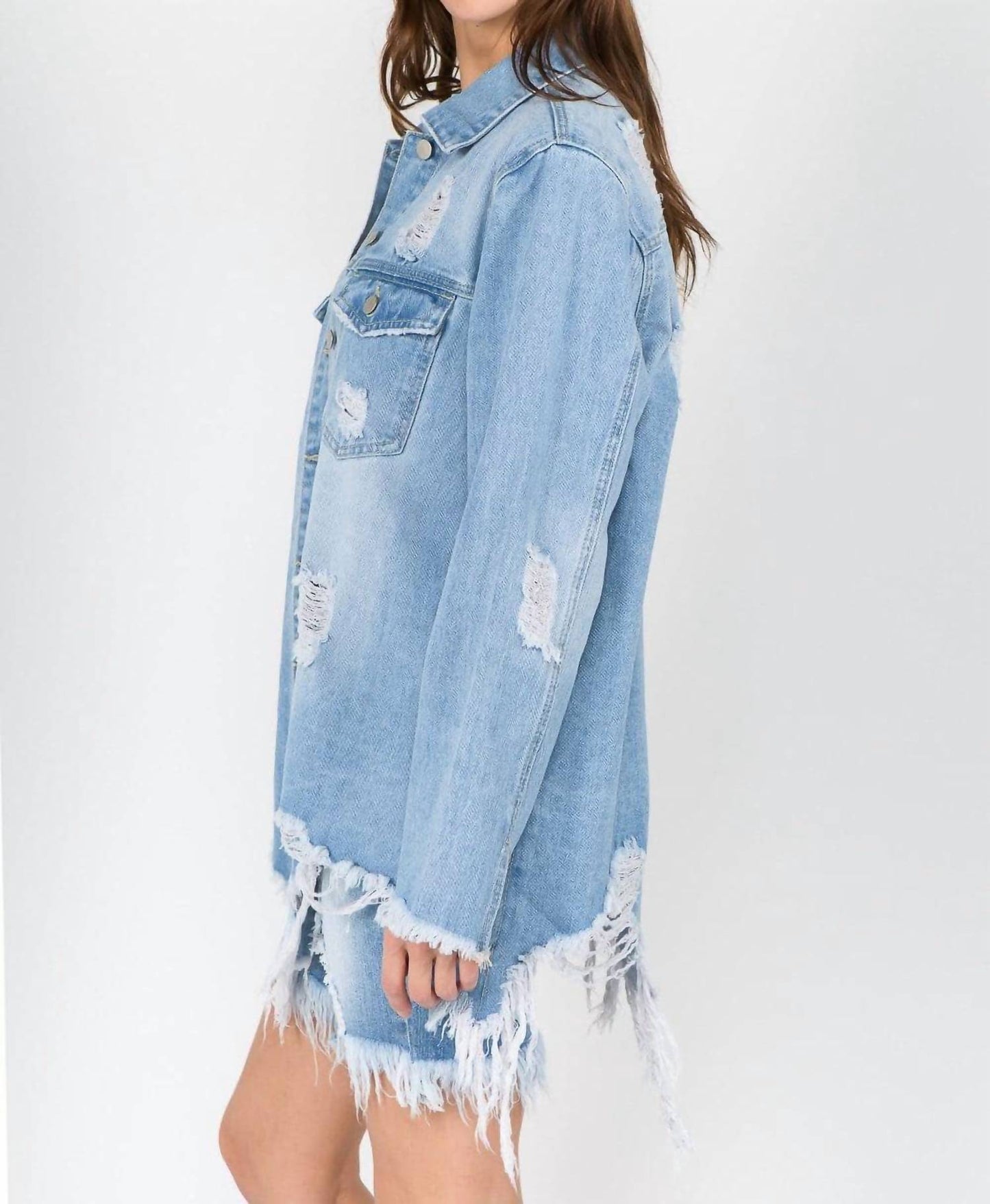 American Bazi - Chic Distressed Denim Jacket