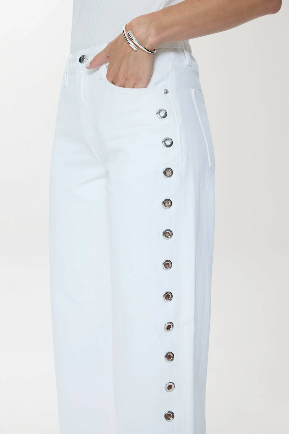 Pistola - Lexi Mid Rise Bowed Straight Leg Jeans