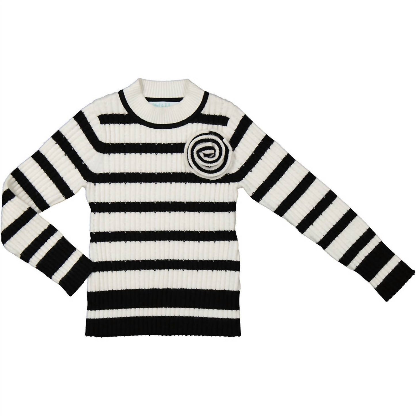 Abel & Lula - Girl's Knit Striped Turtleneck Sweater