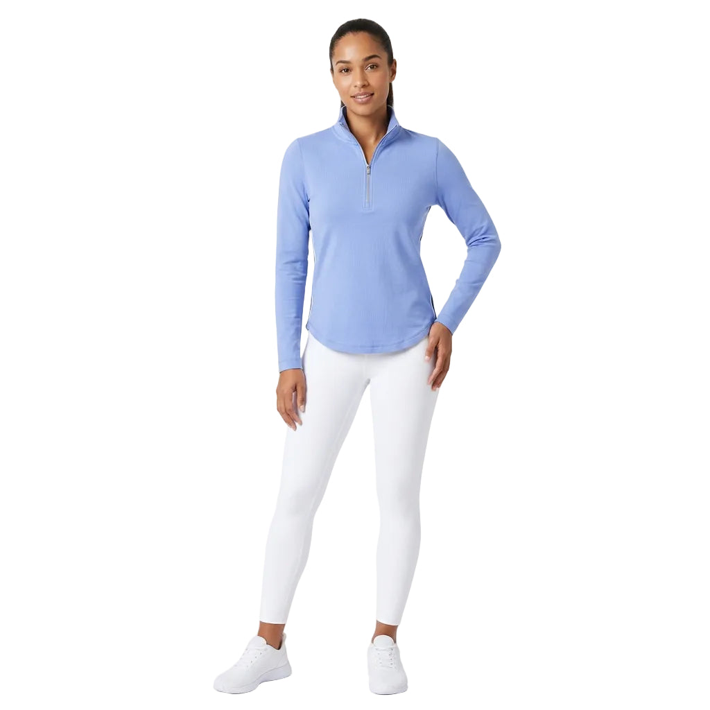 Lauren Ralph Lauren Women's Blue Long Sleeve Mock Neck Top - Size L