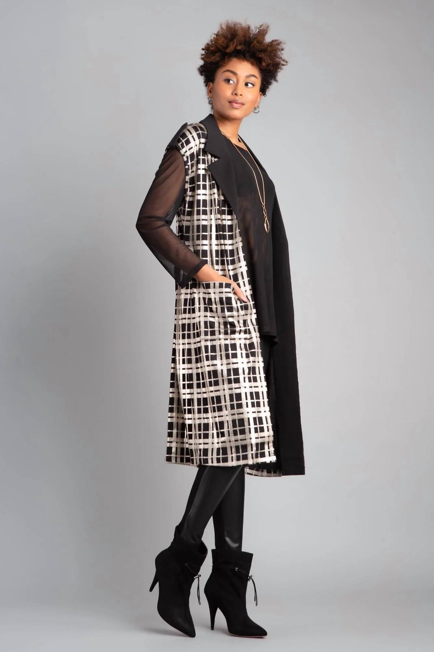 Berek - Plaid Foil Vest