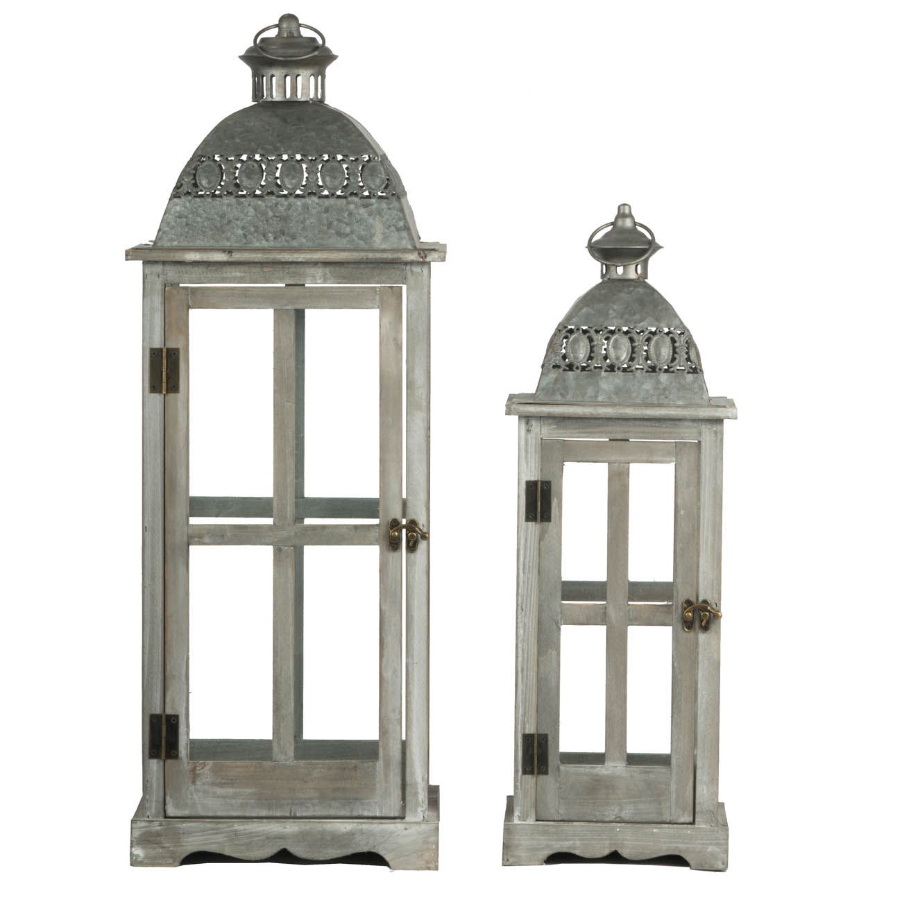 Wooden Candle Lantern Decorative Set for Indoor and Outdoor Use