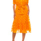 Nicole Miller - Dotted Collared Belted Shirt Dress