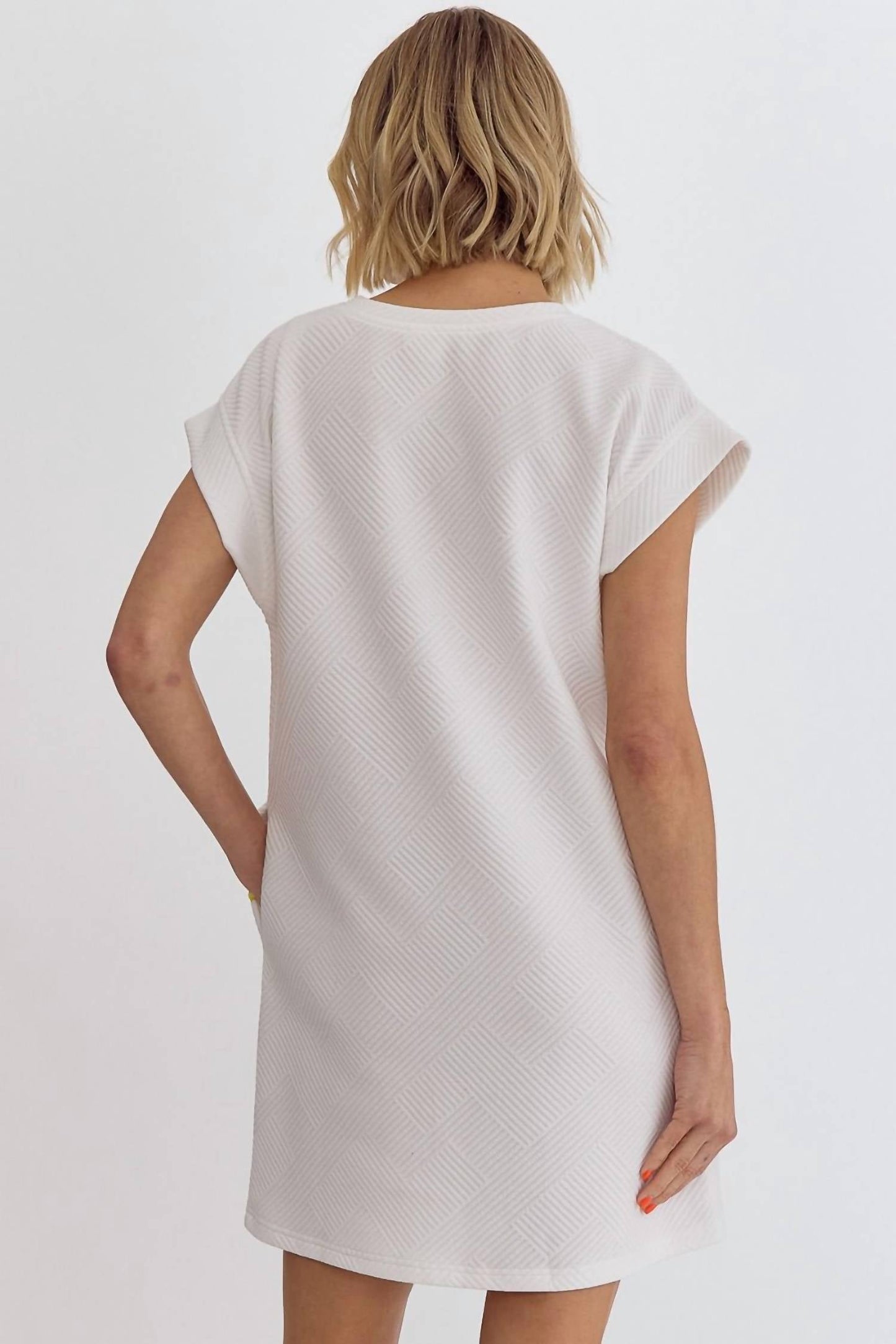 Entro - Spangled Trim Stripe Dress