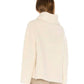 Theory - Fold Over Neck Boucle Knit Cowl Neck Sweater