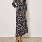 Apricot - Leaf Print Wrap Maxi Dress