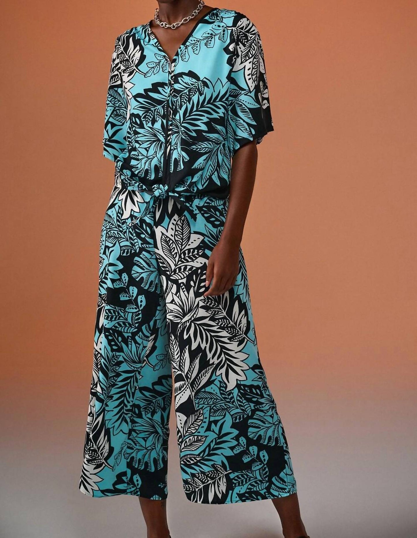 Joseph Ribkoff - Floral & Plant Motif Pants Style 241067