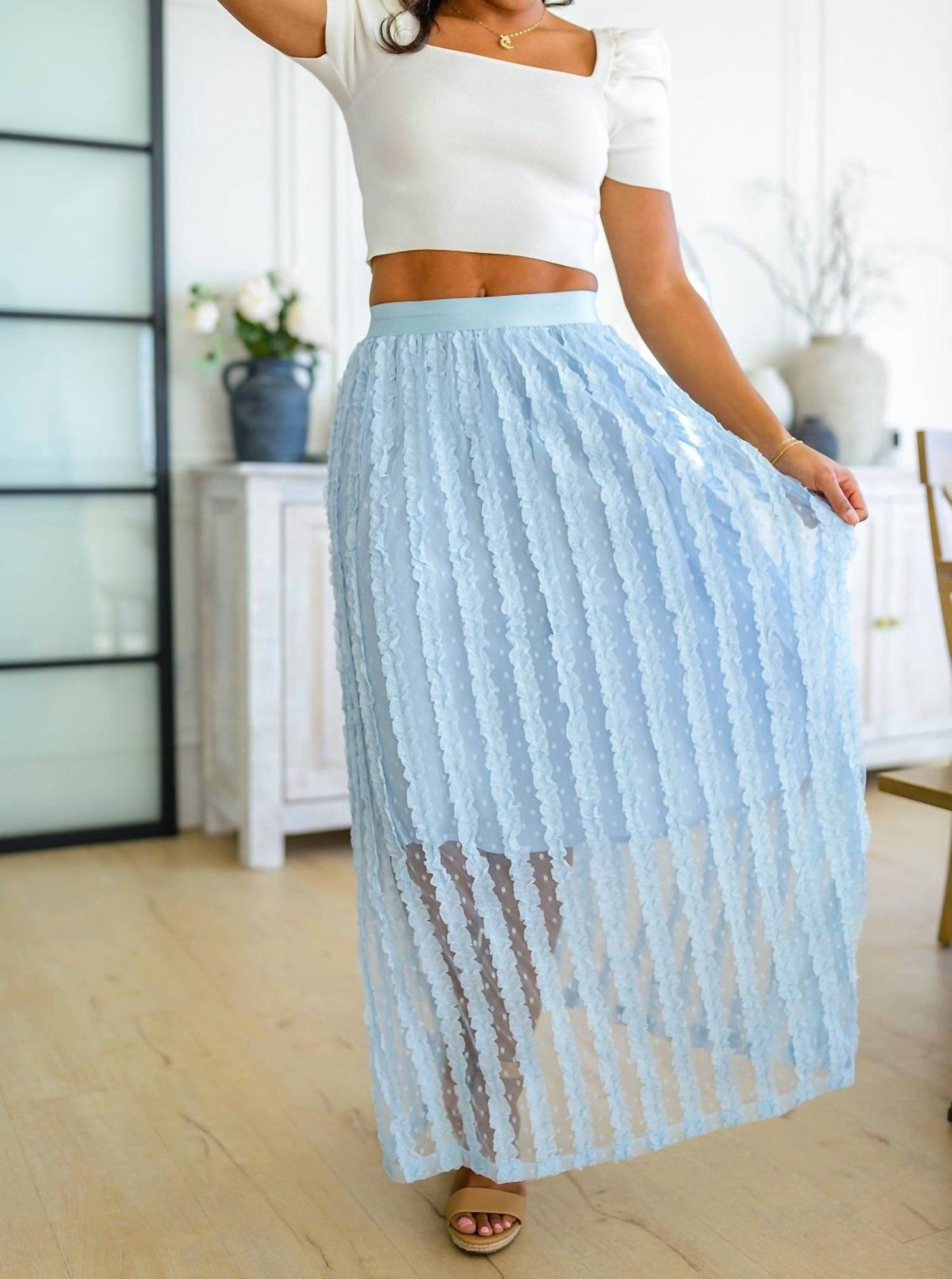 143 Story - Cascading Ruffles A-Line Skirt