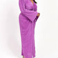 Fashion Szn Curve - Plisse Flare Sleeve Midaxi Dress