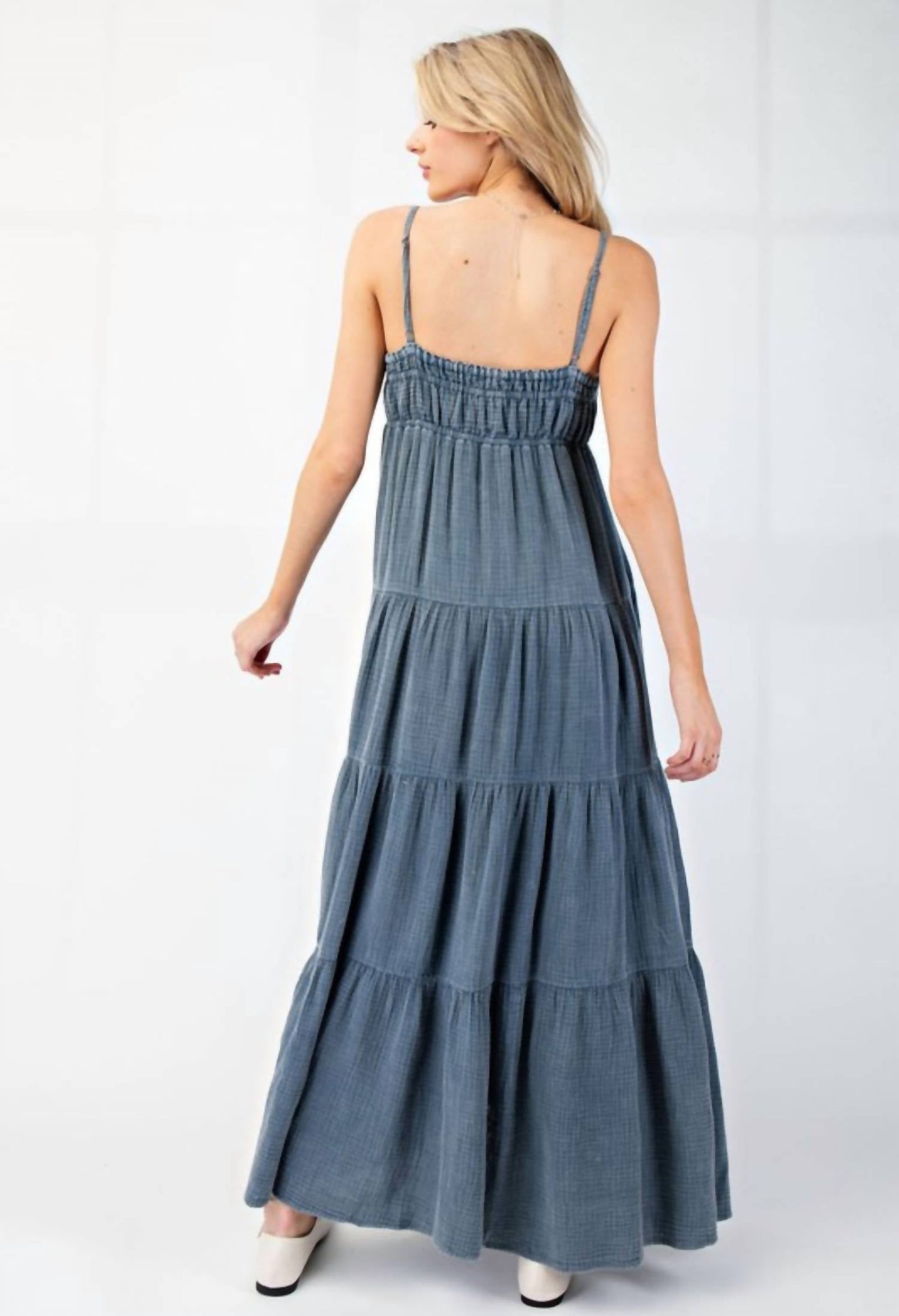 Easel - Mineral Wash Maxi Dress