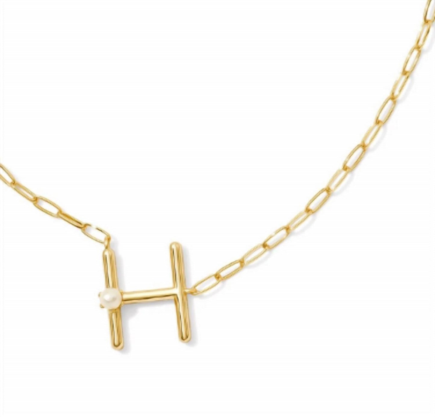 Kendra Scott - Women's Pearl Letter H Pendant Necklace