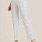 Risen - High Rise Raw Hem Straight Leg Jeans
