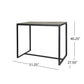 Ernesto Outdoor Industrial Acacia Wood Bar Table