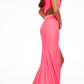 Ashleylauren - One Shoulder Jersey Gown