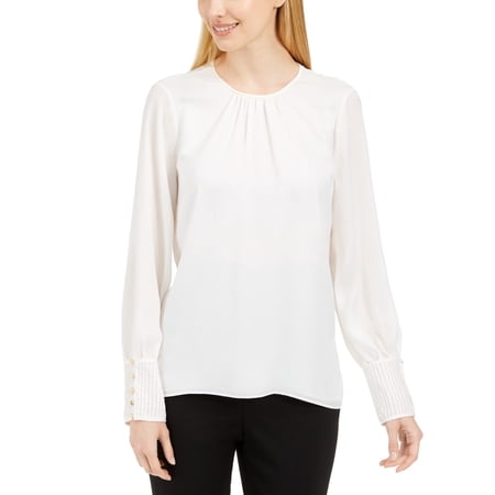 Calvin Klein Women s Woven Top White Size Medium
