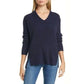 नॉर्डस्ट्रॉम - सिग्नेचर वी नेक ट्वीड कश्मीरी स्वेटर