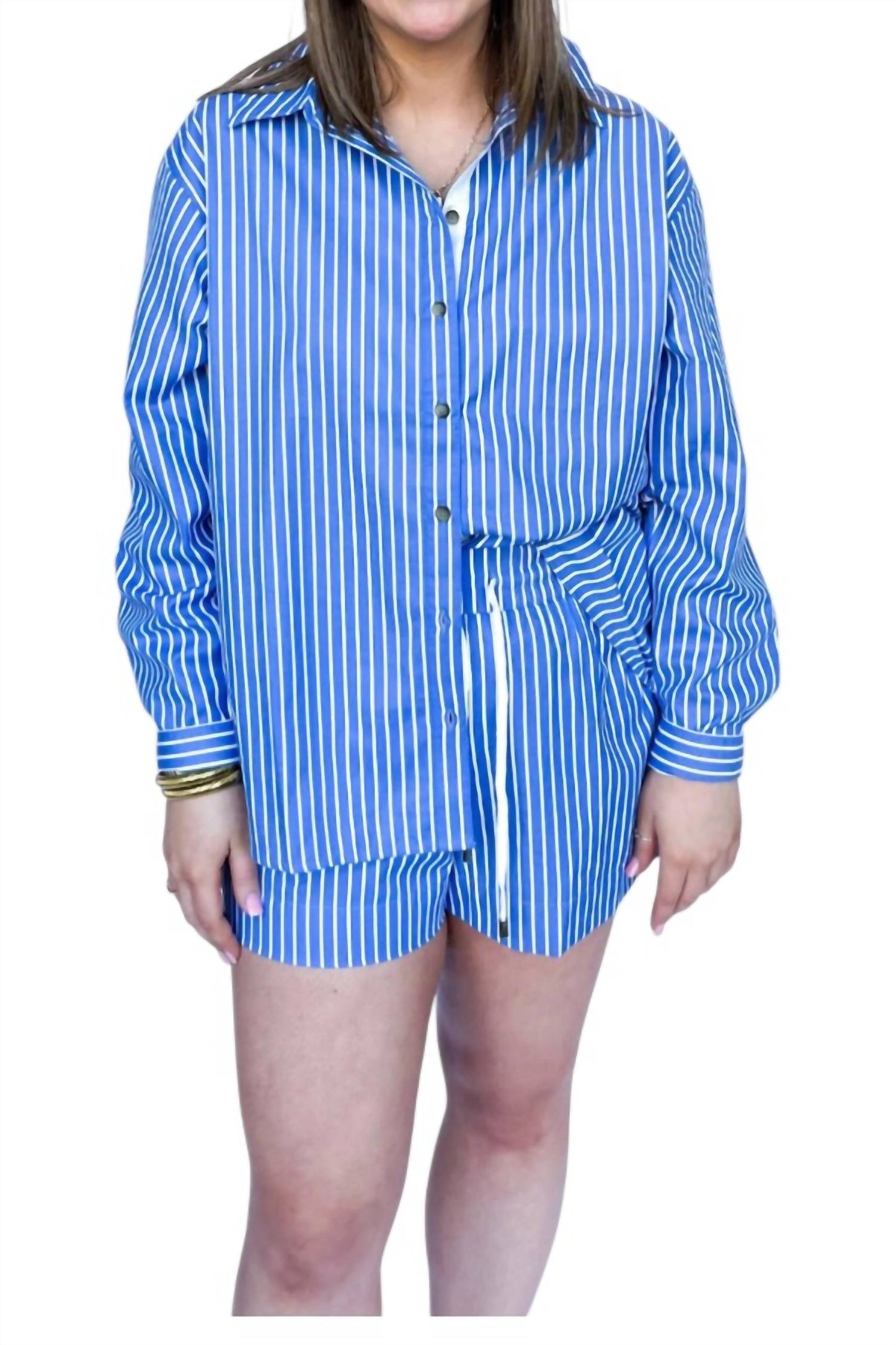 Elan - Bright & Breezy Button Down Set