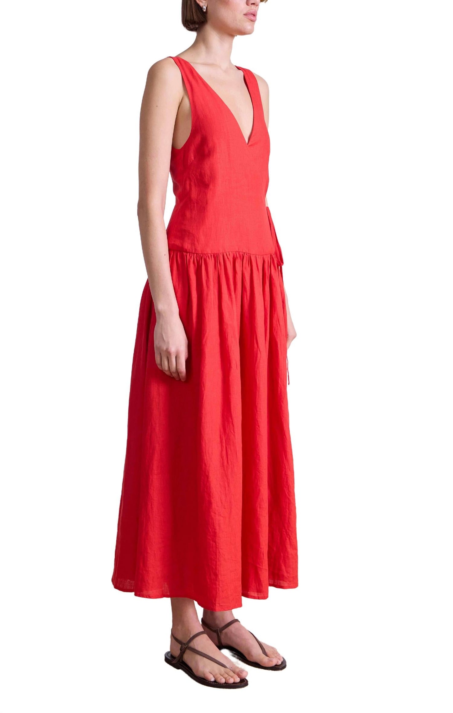 Apiece Apart - Sleeveless Tiered Wrap Maxi Dress