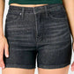Judy Blue - Mid Rise Tummy Control Release Hem Shorts