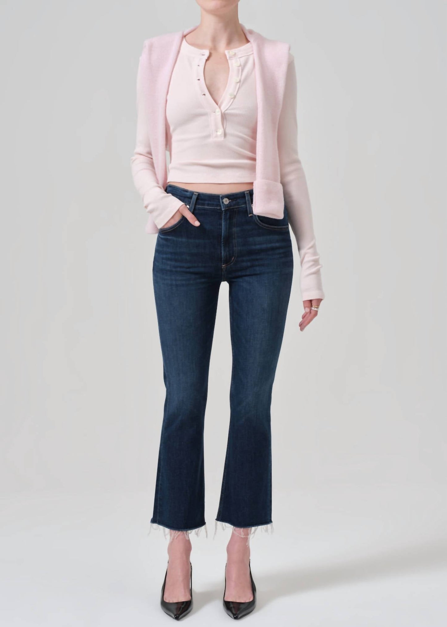 Citizens Of Humanity - Isola Mid Rise Cropped Boot Jeans